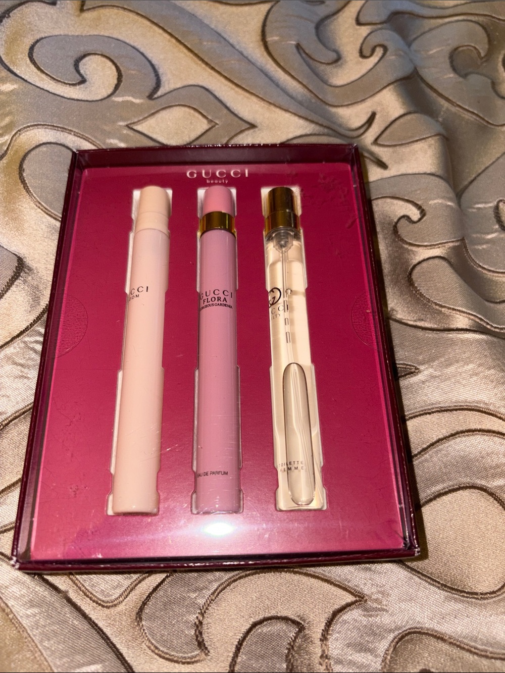 Gucci Floral Rollerball Trio Fragrance Pen Spray Set New